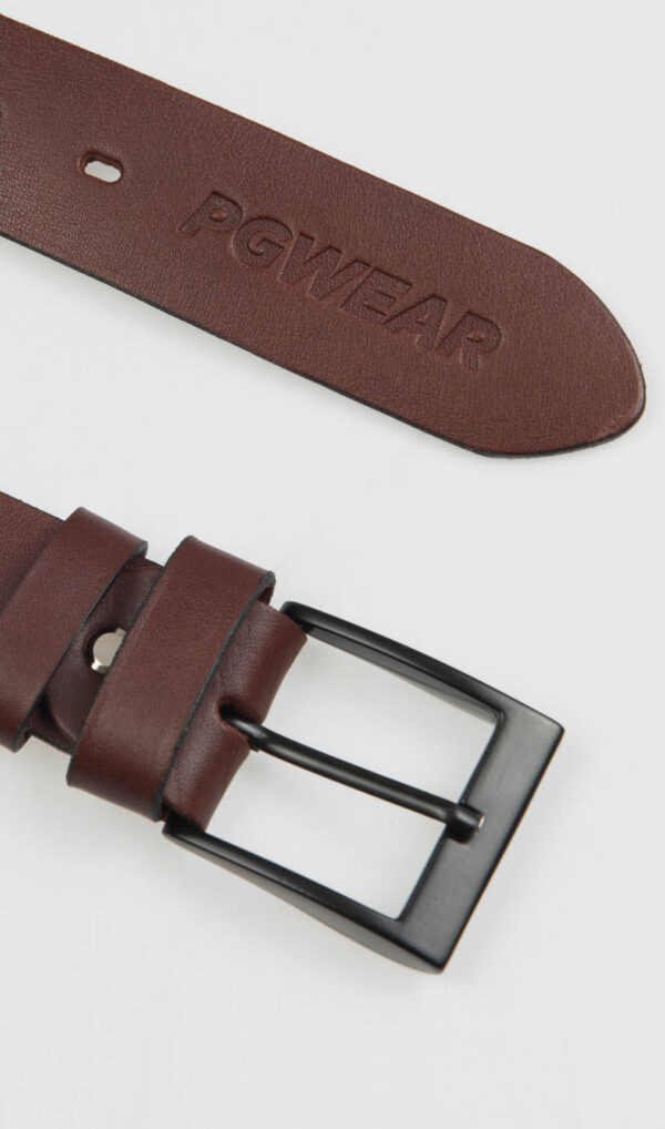 Leather Belt Signature Brown pgwear 6