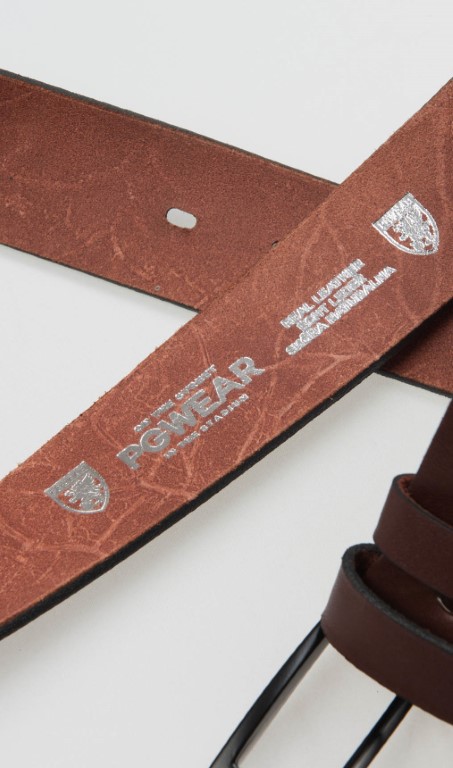 Leather Belt Signature Brown pgwear 7