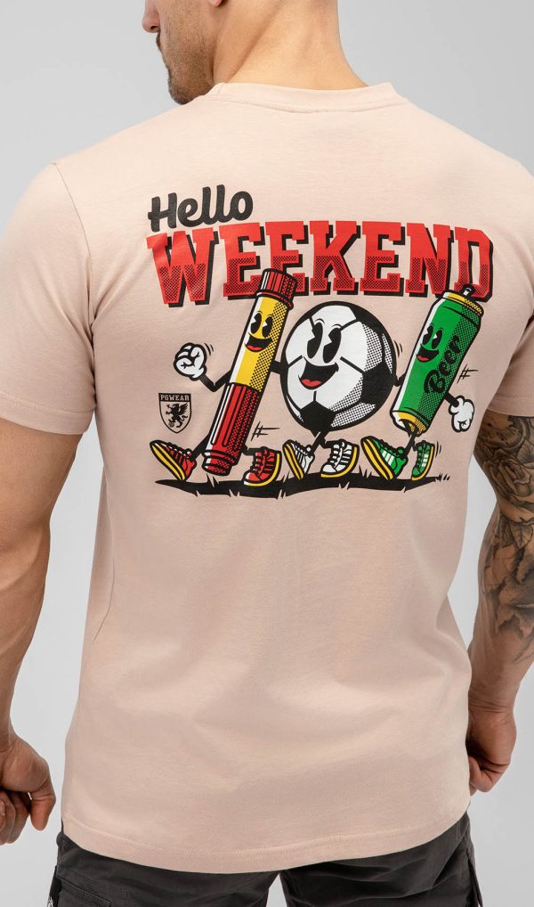 T shirt Hello Weekend Sand pgwear