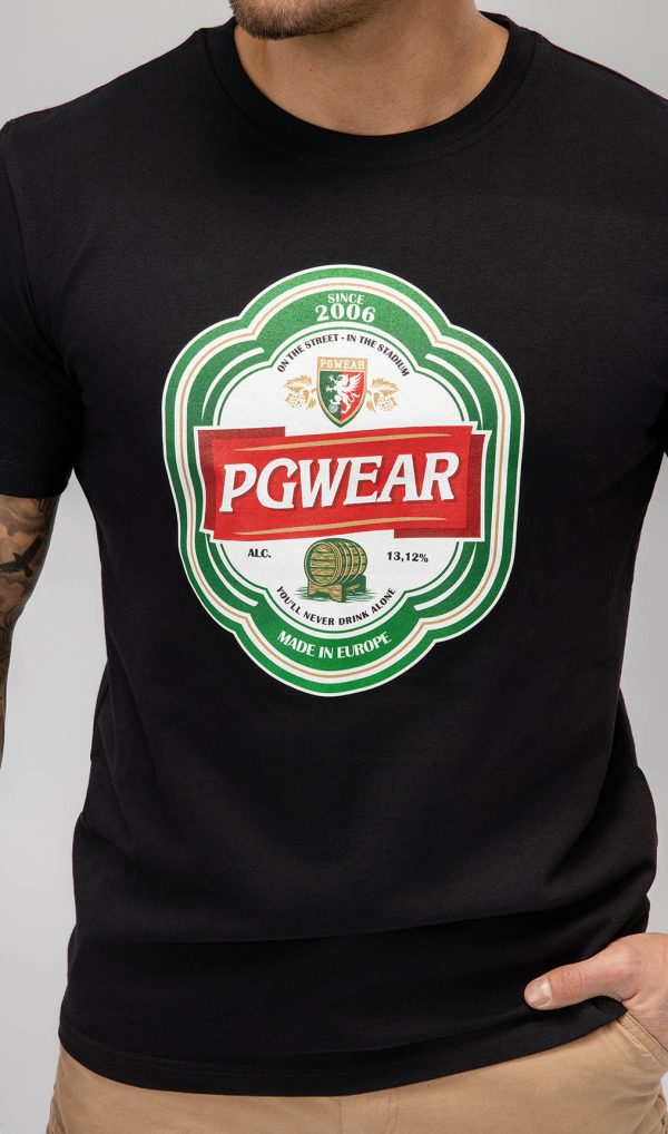 T shirt Label Black pgwear