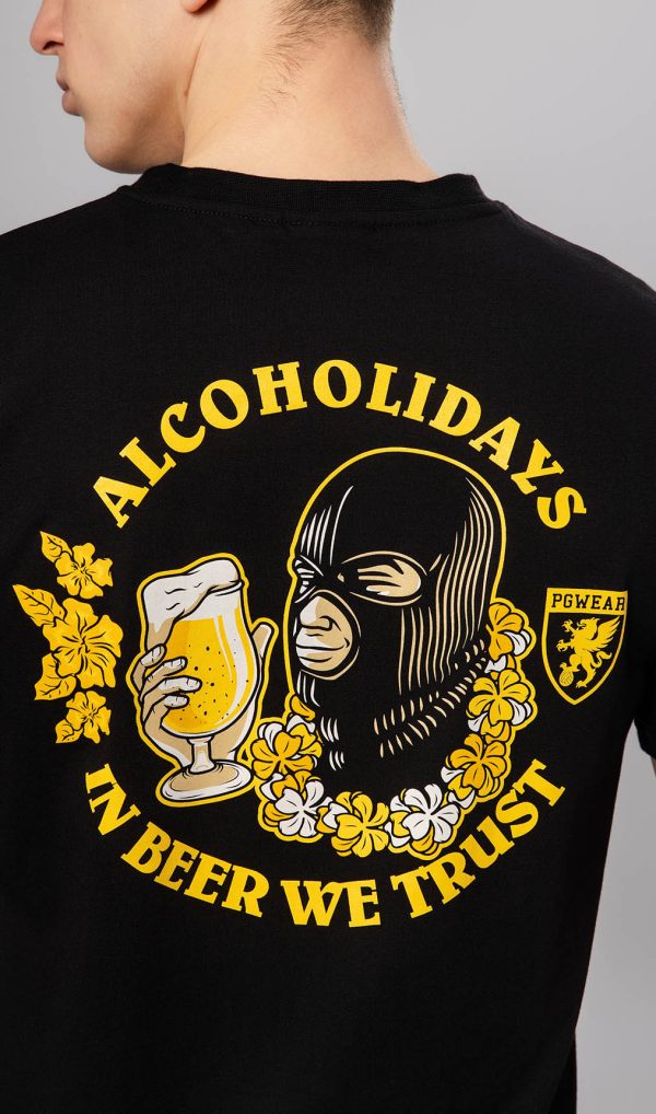 T-shirt Alcoholidays Noir PGWEAR