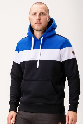 Hoodie Trio Black Blue/White