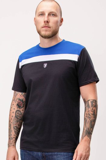 T-shirt Quintessence Black Blue/White