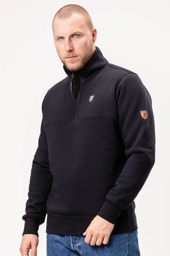 Sweatshirt Zipper Teddy Black